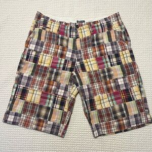 Y2K AE Plaid Patchwork Board Shorts Size 38